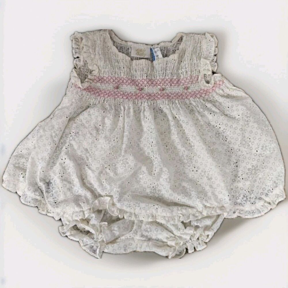 Vintage Little Bitty 24 months 2 Piece Set Girls Pink Dress And Bloomers 🤍🩷